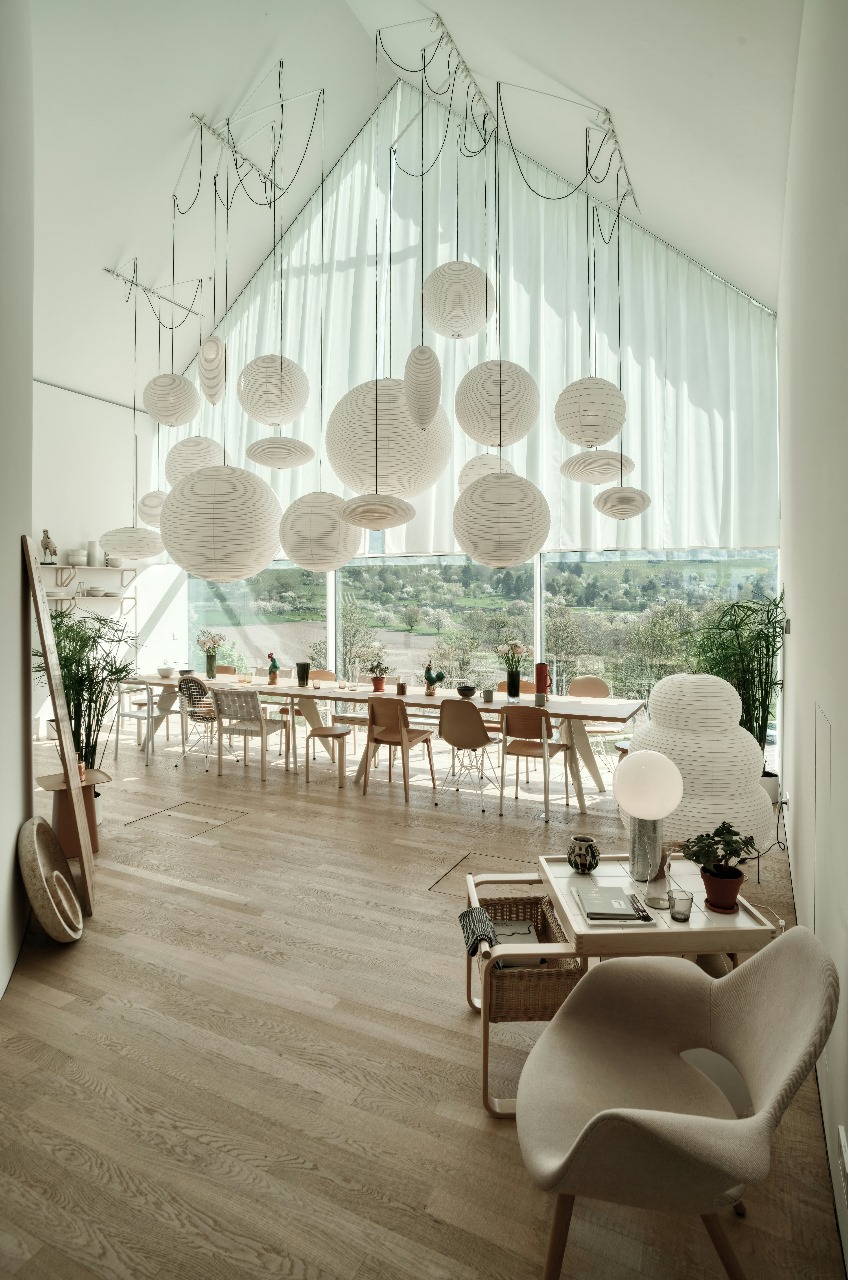 Elegant parquet flooring in a luxury home